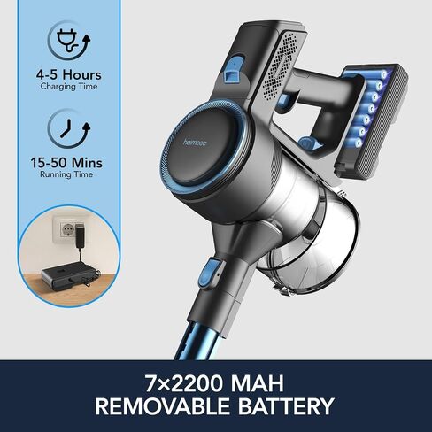 Cordless Vacuum Cleaner with Dust Cup, LED Headlights, Removable Stick Vac, Crevice Tool, Cordless Vacuum for Household Pet Hair, Carpet and Hard Floors, 45min Runtime, C1 in Saudi Arabia