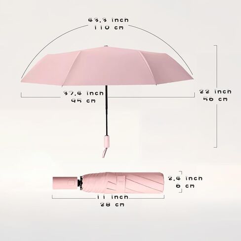 W.L Umbrellas for Rain: Compact Travel Essential, Lightweight & Portable with Automatic Open & Close Feature, Large Size Windproof Umbrella, Sun Protection Parasol with UV Protection in Saudi Arabia