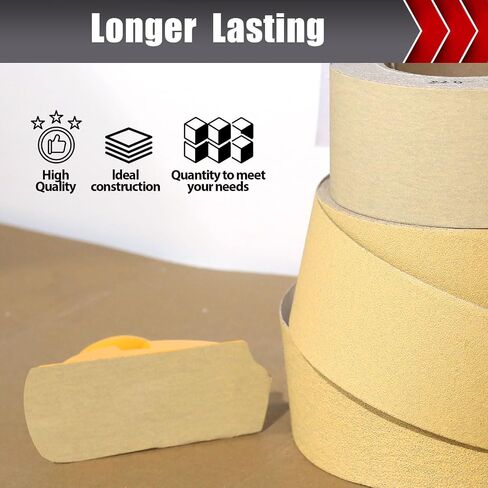 BOSHCRAFT 80 Grit PSA Longboard Sandpaper, 20-Yard Long Continuous Roll 2-3/4" Wide Self-Adhesive Sanding Paper for Auto Body Woodworking Metalworking in Saudi Arabia