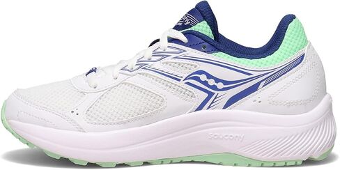Saucony Women's Cohesion 14 Road Running Shoe, White/Navy/Mint, 6 Wide in Saudi Arabia