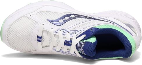 Saucony Women's Cohesion 14 Road Running Shoe, White/Navy/Mint, 6 Wide in Saudi Arabia