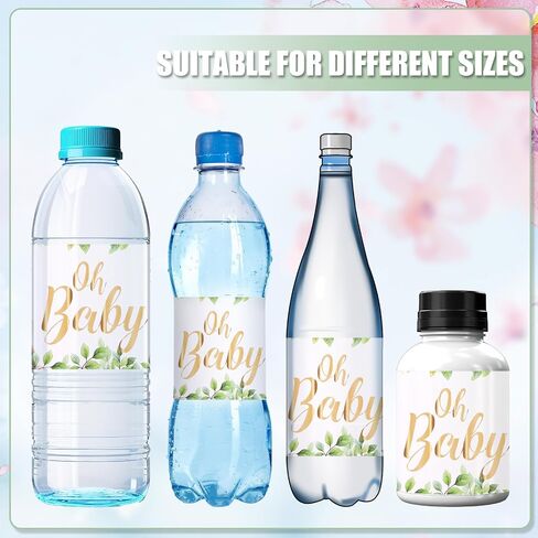 50pcs Baby Shower Water Bottle Labels, Waterproof Decorative Water Bottle Labels Personalized Water Bottle Wrap Stickers for Baby Shower Party Decorations (Animal Style) in Saudi Arabia