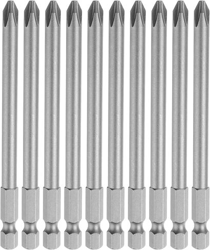 HARFINGTON 10 قطعة مفك البراغي فيليبس بت PH2 6.0 S2 الصلب 1/4 "عرافة عرقوب 4" طول المغناطيسي الصليب رئيس لقمة ثقب الطاقة in Saudi Arabia