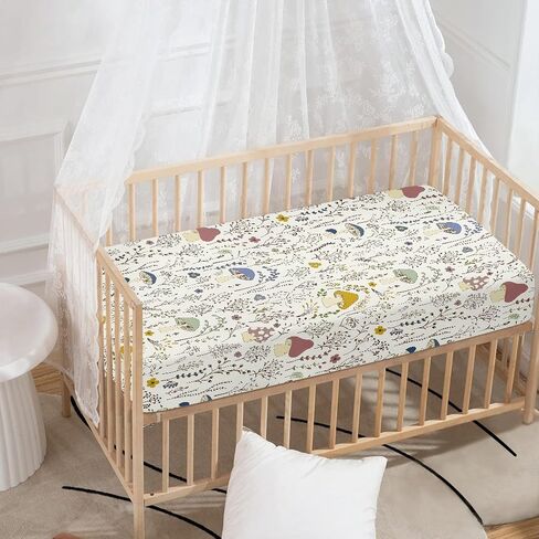 Teddy Bears Fitted Crib Sheet Watercolor Moon Star Clouds Standard Crib Mattress Fitted Sheet Grey Baby Toddler Bed Mattress Sheets for Boys Girls 28"x52" in Saudi Arabia