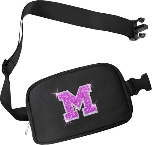 Letter Belt Bag Crossbody Initial Fanny Waist Pack Travel 6 7 8 9 10 11 12 13 14 Year Old Girl Trendy Teen Stuff Birthday Christmas Gifts Preppy Personalized Cute Girly Fashion Purple A in Kuwait