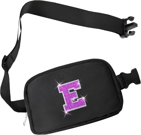 Letter Belt Bag Crossbody Initial Fanny Waist Pack Travel 6 7 8 9 10 11 12 13 14 Year Old Girl Trendy Teen Stuff Birthday Christmas Gifts Preppy Personalized Cute Girly Fashion Purple A in Saudi Arabia