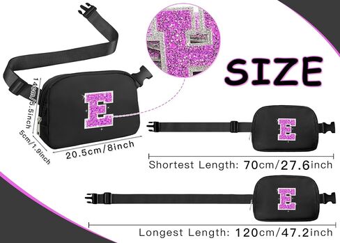 Letter Belt Bag Crossbody Initial Fanny Waist Pack Travel 6 7 8 9 10 11 12 13 14 Year Old Girl Trendy Teen Stuff Birthday Christmas Gifts Preppy Personalized Cute Girly Fashion Purple A in Saudi Arabia