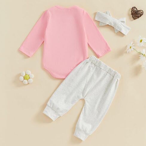 Baby Girl Clothes Newborn Little Sister Outfit Long Sleeve Romper Pants Set Preemie Baby Girl Clothes in Saudi Arabia