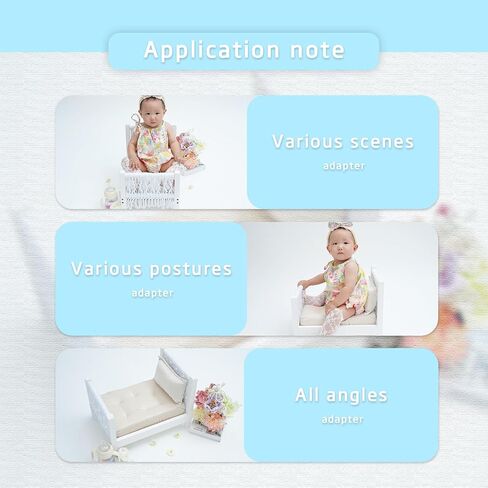 Newborn Photography Props Adorable Baby Doll Bed for White Wood Mini Bed for Photography Baby The Old Bed Photography Props Baby Photo Studio Props (Crib) in Saudi Arabia