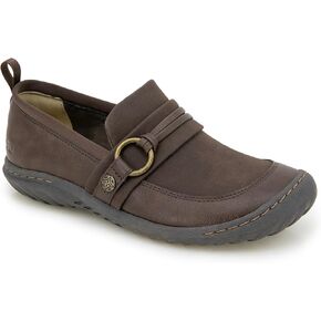 JBU Women's Phoebe Slip On Fashion Comfort Loafer Flat, Brown, 10