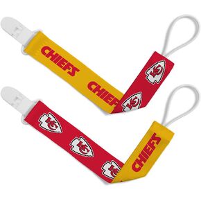 BabyFanatic Officially Licensed Unisex Baby Pacifier Clip 2-Pack - NFL Kansas City Chiefs