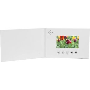 Video Greeting Card with LCD Screen 720P HD Video Playback Exquisite and Fashionable Supports Pictures and Video for Birthday Gift Christmas Anniversary (4.3inch)