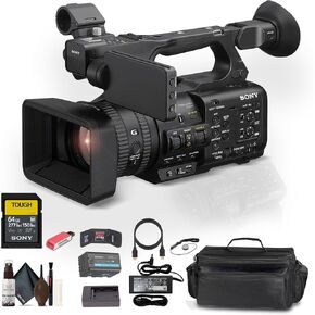Sony HXR-NX800 4K HDR 1" Sensor NXCAM Camcorder (HXR-NX800) W/ 64GB SF-M Tough Series Memory Card + Large Case + Card Reader + Memory Wallet + Cap Keeper + Cleaning Kit + HDMI Cable