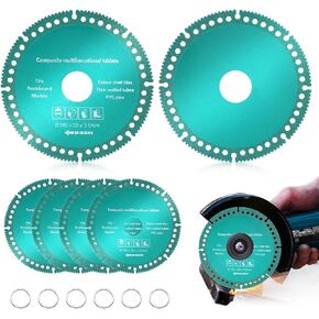 6 Pack 4 Inch Indestructible Disc for Angle Grinder,7/8" Arbor Angle Grinder Diamond Cutting Dis, 4 inch Circular Saw Blades for Ceramic Tile Glass Metal Wood Cutting