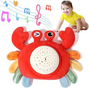 Crawling Crab Baby Toys 6-12 Months - Projection Musical Toys for Babies 0-6 6-12 Months Infant Tummy Time Toys to Sleep Aid Soothers Baby Toys 3 4 5 6 7 8 9 10 11 12 Months Girls Boys Birthday Gifts