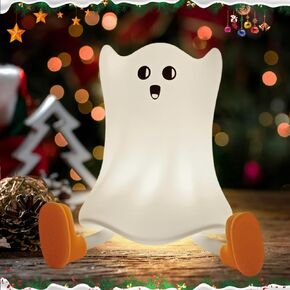 Christmas Bedside Touch Night Light with Timer, Led Cute Nursery Night Light with USB Rechargeable, Soft Silicone Baby Nightlight with 3 Levels of Brightness,use for Bedroom,Office,Desk (Warm)