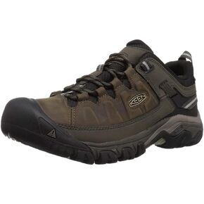 KEEN Men's Targhee 3 Low Height Waterproof Hiking Shoes, Bison/Timberwolf, 8 Wide