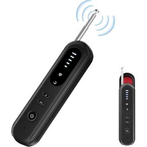 Hidden Camera Detectors, Mini Anti-Spy Camera Detector, Bug Detector, Listening Devices Detector, GPS Tracker Finder for Home, Car, Office, Hotel, Travel (Black)