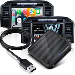 Car TV Mate Pro, 2-in-1 Car TV Mate with Wireless CarPlay, HDMI Converter for Fire TV Stick/Game Machine, CarPlay Wireless Adapter for OEM Wired CarPlay Cars, HDMI Input, Online Update, Plug & Play