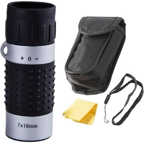 Golf Scope Monocular Rangefinder, 7x18 Pocket Golf Monocular Telescope with Internal Distance Rangefinder Reticle, Allows You to Estimate The Range to The Pin