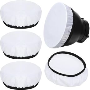 4Pcs Light Diffuser 7"/18cm Diffuser Lamp Socks Soft Diffuser Lamp Cover Reflector Lamp Sock for Photography Studio Strobe Reflector