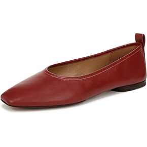 Vince Women's Vivian Classic Ballet Flat Red Currant Leather 8 M
