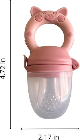 Baby Fruit Feeder PACIFER (Pink) Fruit Feeder Pacifier, Teether Toy for 6 Months Baby, Silicone. Safely Introduces Solid Foods. Made from BPA-Free Materials. in Saudi Arabia