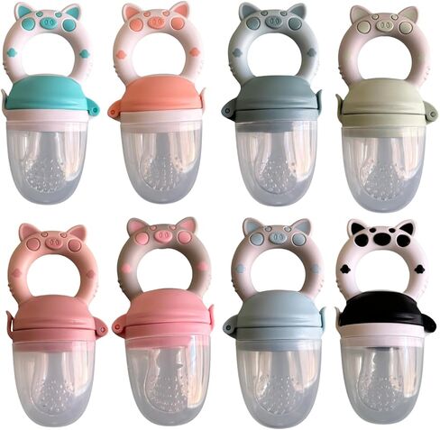 Baby Fruit Feeder PACIFER (Pink) Fruit Feeder Pacifier, Teether Toy for 6 Months Baby, Silicone. Safely Introduces Solid Foods. Made from BPA-Free Materials. in Saudi Arabia
