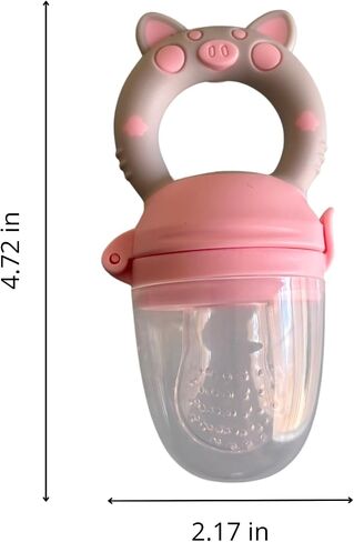 Baby Fruit Feeder PACIFER (Pink) Fruit Feeder Pacifier, Teether Toy for 6 Months Baby, Silicone. Safely Introduces Solid Foods. Made from BPA-Free Materials. in Saudi Arabia