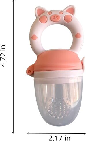 Baby Fruit Feeder PACIFER (Pink) Fruit Feeder Pacifier, Teether Toy for 6 Months Baby, Silicone. Safely Introduces Solid Foods. Made from BPA-Free Materials. in Saudi Arabia