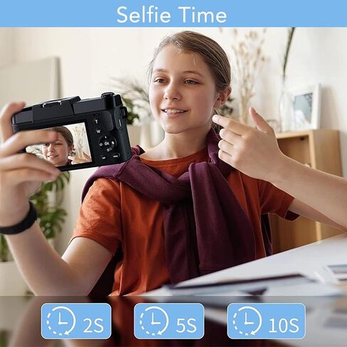 4K Digital Camera, 1080P Autofocus Video Camera with 3.0 IPS Screen, Electronic Anti Shake Waterproof Camera for Travel Photography Vlogging in Saudi Arabia