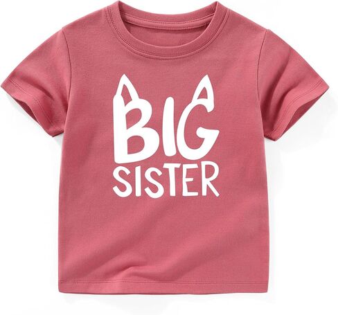 قميص Be Big Sister للفتيات ملابس سأكون أختًا كبيرة للأطفال الصغار قمصان هدايا ملابس الفتيات in Kuwait