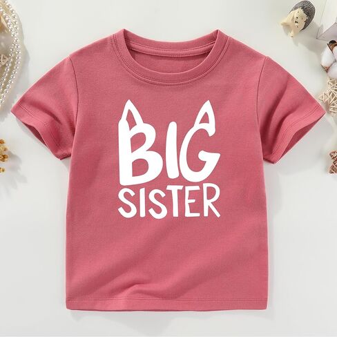 قميص Be Big Sister للفتيات ملابس سأكون أختًا كبيرة للأطفال الصغار قمصان هدايا ملابس الفتيات in Kuwait