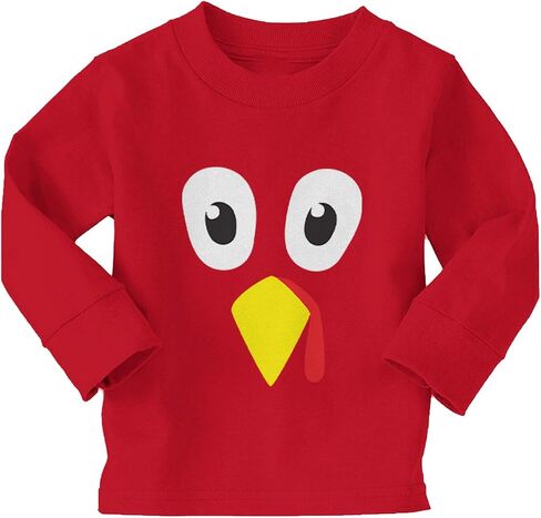 Turkey Face - Gobble Cute Funny Outfit Infant/Toddler Cotton Jersey T-Shirt in Saudi Arabia