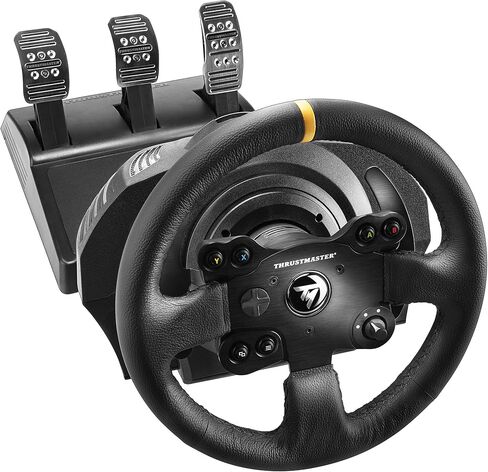 إصدار جلدي لعجلة السباق ThrustMaster TX (العجلة متضمنة 3 دواسات، Xbox One/الكمبيوتر الشخصي) in Kuwait