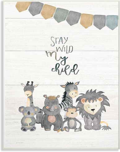 The Kids Room by Stupell Stay Wild My Child Animals in Saudi Arabia
