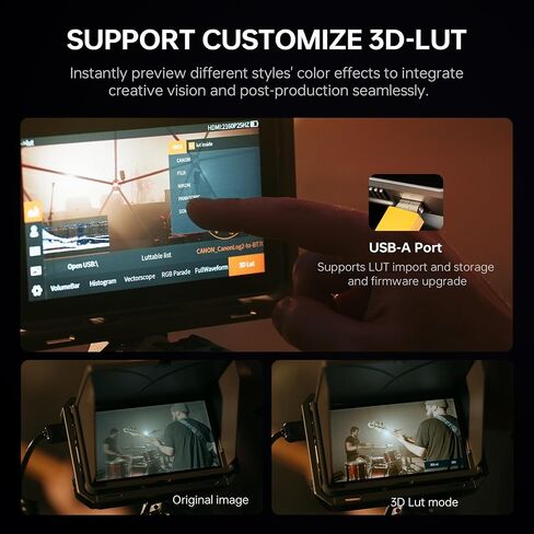 VILTROX DC-X2 Camera Field Monitor 2000 Nits High Brightness Touchscreen 6 Inch DSLR Monitor with 1920x1080 IPS 4K HDMI Loop in/Out 3D LUTs Waveform Video Peaking Focus Assist Battery&Sunshade Hood in Saudi Arabia