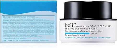 belif The True Cream Aqua Bomb | New & Improved | Hydration in 10 Seconds | Hyaluronic Acid, Niacinamide | Lightweight Hydrating Daily Moisturizer Face in Saudi Arabia