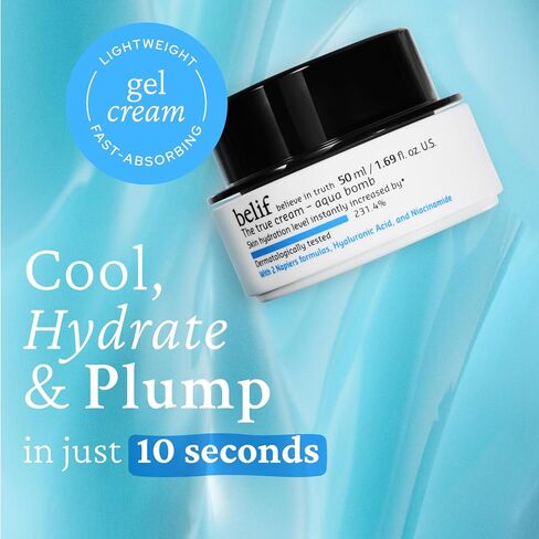 belif The True Cream Aqua Bomb | New & Improved | Hydration in 10 Seconds | Hyaluronic Acid, Niacinamide | Lightweight Hydrating Daily Moisturizer Face in Saudi Arabia