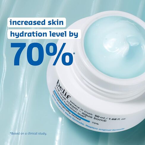 belif The True Cream Aqua Bomb | New & Improved | Hydration in 10 Seconds | Hyaluronic Acid, Niacinamide | Lightweight Hydrating Daily Moisturizer Face in Saudi Arabia