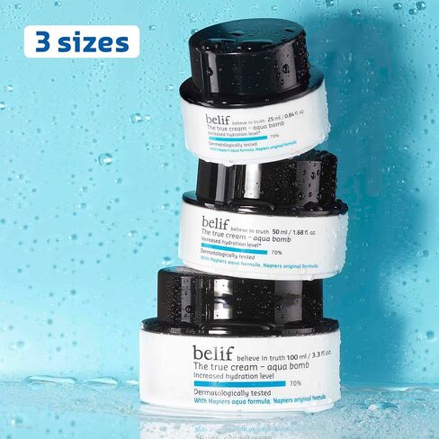 belif The True Cream Aqua Bomb | New & Improved | Hydration in 10 Seconds | Hyaluronic Acid, Niacinamide | Lightweight Hydrating Daily Moisturizer Face in Saudi Arabia