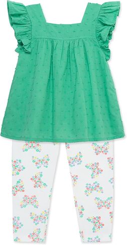 Little Me Clothes for Baby Girls' 3-Piece Tunic and Pant Play Sets, 12 Months - 4 Toddler in Kuwait