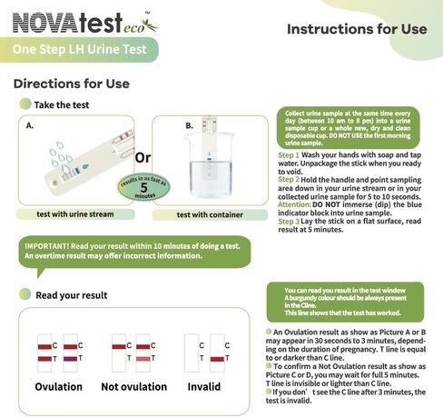 NovaTest اختبار التبويض في اختبار البول بخطوة واحدة in Kuwait