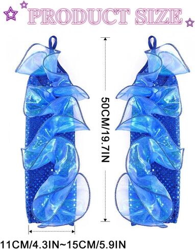 GEMILY Fashion Sequin Gloves Long Cosplay Fingerless Gloves Yarn Sparkly Rave Party Elastic Fairy Gloves for Women and Girls in Kuwait