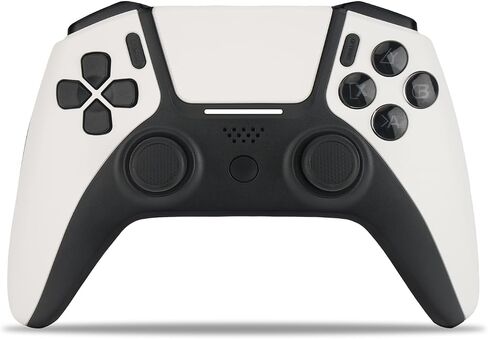Wireless Controller for PS4 Controller, Remote for PS4 Controller with Double Shock, Gamepad Joysticks for PlayStation 4 Controller with Turbo and Touch-Pad, Compatible with PS4/ Pro/ Slim- White in Saudi Arabia