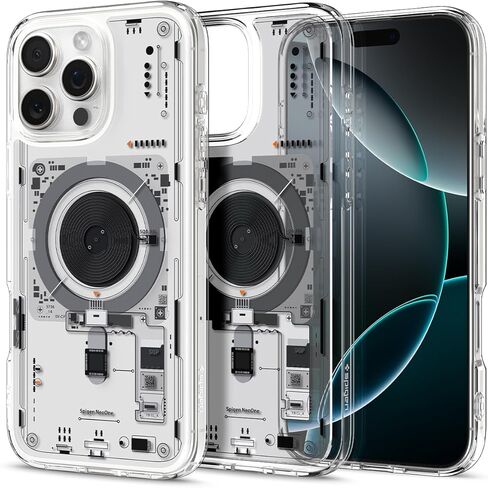 حافظة Spigen Ultra Hybrid MagFit مصممة لهاتف iPhone 16 Pro (2024) [مضادة للاصفرار] [حماية من الدرجة العسكرية] متوافقة مع MagSafe - أسود فروست in Saudi Arabia
