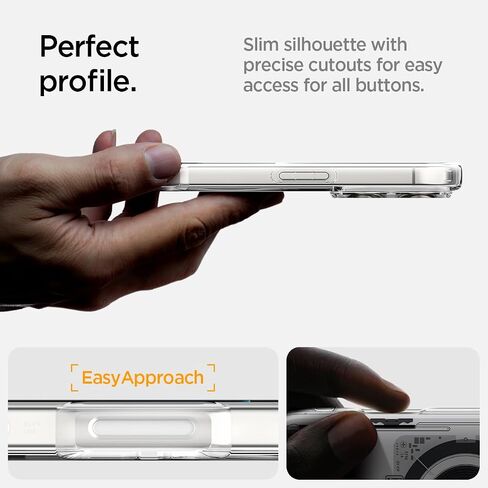 حافظة Spigen Ultra Hybrid MagFit مصممة لهاتف iPhone 16 Pro (2024) [مضادة للاصفرار] [حماية من الدرجة العسكرية] متوافقة مع MagSafe - أسود فروست in Saudi Arabia