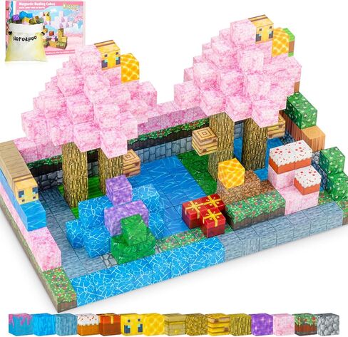 Magnetic Blocks Build Mine Magnet World Set,130Pcs Magnetic Blocks Building Toys for Kids,STEM Sensory Toys for Toddlers Kids Gifts for Age 3+ Girls Boys,Creative Construction Toy for Kids Indoor Game in Kuwait