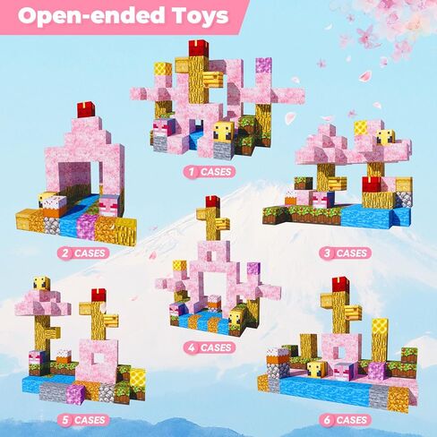 Magnetic Blocks Build Mine Magnet World Set,130Pcs Magnetic Blocks Building Toys for Kids,STEM Sensory Toys for Toddlers Kids Gifts for Age 3+ Girls Boys,Creative Construction Toy for Kids Indoor Game in Kuwait