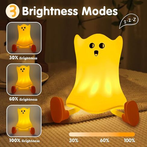 Christmas Bedside Touch Night Light with Timer, Led Cute Nursery Night Light with USB Rechargeable, Soft Silicone Baby Nightlight with 3 Levels of Brightness,use for Bedroom,Office,Desk (Warm) in Saudi Arabia